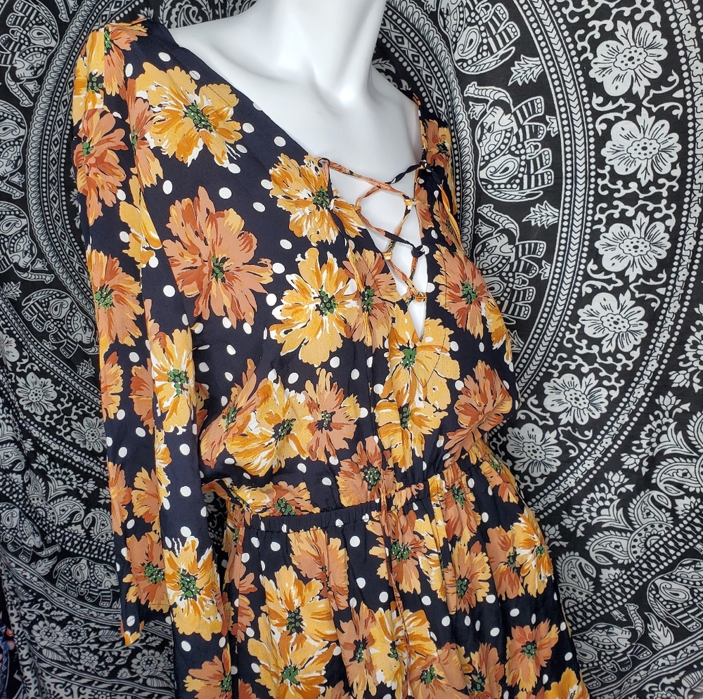 Stevie Sister polka dot floral romper